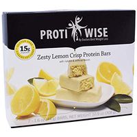 ProtiWise - Zesty Lemon Crisp | Gluten Free Diet Snack Bars | High Protein, High Fiber, Low Carb, Cholesterol Free (7/Box)