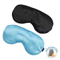 CHUXUN Eyeshade for Sleep,Two Pack,Adjustable Strap Silk Eyeshade,Free Earplug,Be Applicable to Bed Sleep,Nap and Travel.