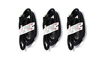3 Pack 16AWG Power Extension Cord Cable, Black 6 Feet