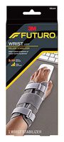 Futuro Deluxe Wrist Stabilizer, Firm Stabilizing Support, Left Hand, Small/Medium, Gray