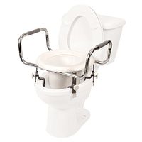 Pcp Adjustable Height Raised Toilet Seat, Tall Increased Elevation with Security Safety Clamps, Made in USA