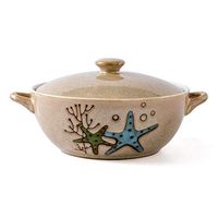 AXZHYX Bowl Bowl Covered Pot Tableware binaural Ceramic Soup Bowl Household stew Pot Large Capacity Soup Bowl Hotel Tableware Home Noodles Boiled Fish Soup Bowl