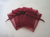 MyCraftSupplies Premium Organza Bags 5x8 Inch 30-Pack for Favors, Gifts, Jewelry (Wine)