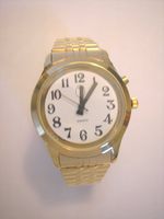 Men's Deluxe Talking Wrist Watch Gold Tone