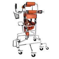 Standing Walk Stand, Height Adjustable Walker Stand Frame with Seat Wheel for Elderly Disabled,Men