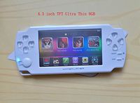4.3'' 8GB Kids Student handheld game console with ultra-thin with touch-screen MP4 MP5 player White Color