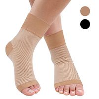 SWOLF Foot Compression Socks Women & Men Arch Compression Support Sleeve for Swelling, Edema, Plantar Fasciitis, Achilles Tendon, Heel Spurs, Sprained Ankle Brace （Beige, X-Large）
