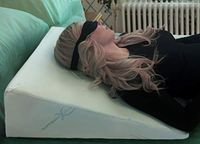 Xtreme Comforts 7" Memory Foam Bed Wedge Pillow, Hypoallergenic Breathable, Washable Bamboo Cover, Elevated Support Cushion, Acid Reflux, Lower Back Pain, Heartburn, Snoring, Allergies