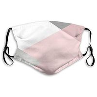 Geometrics - Grey Blush Silver Kids Girls Boys Adjustable Earloop Face Ma-sk, Anti-dust Mouth Ma-sk, Anti Pollution Ma-sk,Washable Protection Ma-sk,Pollen Ma-SKS,Anti-smog Ma-sk