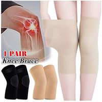 Kentew 1 Pair Knee Brace Leg Sleeve Sweat-Absorbent Soft Elastic Knee Wrap Knee Braces
