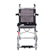 HJF-LUNYI Aluminium Wheelchair-Folding Portable Care Car, Durable Oxford Cloth Seat Self Propel Wheelchair, Suitable for The Elderly and Disabled
