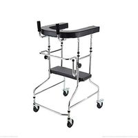 LBSX Adult Walker Elderly Rollator Standing Frame Rehabilitation Equipment Stability Upright Walker - Size Large (Stand Up Rolling Mobility Walking Aid)