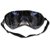 Blue Eyes Black Panther Sleeping Eye Mask Blindfold Relax Sleep Travel Light Blocking Eye