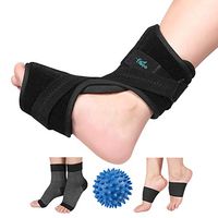 Plantar Fasciitis Night Splint for Plantar Fasciitis Pain Relief Sleep Support, Adjustable Dorsal Drop Foot Brace for Women and Men Fits Right or Left Foot with Arch Support Socks（L/XL）