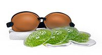 Tranquileyes XL Warm Compress with Microwavable Beads for Severe Dry Eye Relief (Bronze)
