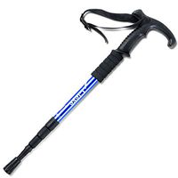 ZHAOHONGLIANG Foldable Trekking Pole Sweat-Absorbent Foam Handle, Ultra-Light Adjustable Trekking Pole, Suitable Traveling Climbing Backpack,Blue