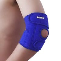 Mcolics Adjustable Neoprene Tennis Golfers Elbow Brace Wrap Arm Support Strap Band, Breathable Compression Sports Elbow Guard Protector Pad for Weightlifting, Tendonitis, Arthritis. 1 Sleeve (Blue)