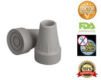 Heavy Duty Crutch Tips 7/8 Inch, Rubber Crutch Tips Replacement Crutch Parts, Heavy Duty Super Crutch Tips No-slip, Replacement Parts For Crutches Aluminum Wooden Guardian Crutch Tips 7/8, Large, Gray
