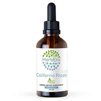 California Poppy A120 Alcohol Herbal Extract Tincture, Super-Concentrated Organic (California Poppy Herb and Flower (Eschscholzia Californica), Valerian Root (Valeriana Officinalis)) (4 fl oz)