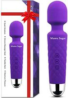Mumu Sugar Wand Massager Powerful, Cordless Rechargeable Wand Massager with 8 Powerful Speeds and 20 Modes Electric Waterproof Personal Massager Wand for Back Neck Shoulder Legs (Purple)