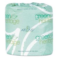 Atlas Paper Mills Green Heritage Toilet Tissue, Individually Wrapped, 2-ply, 400/roll