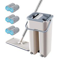Legen-X Magic Cleaning Mops Free Hand Spin Cleaning Microfiber Mop with Bucket Flat Squeeze Spray Mop Home Kitchen Floor Clean Tools (6)