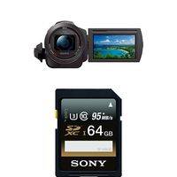 Sony 4K HD Video Recording FDRAX33 Handycam Camcorder with Memory Card
