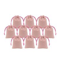 20 Pcs Jewelry Bags,Velvet Cloth Drawstring Bags,2.8''x3.6''Light Pink Pouches,Wedding Gift Bags