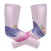 LEVEIS Cartoon Whale Sports Compression Arm Sleeves for Baseball, Basketball, Football, Cycling, Golf 1 Pair 2 Sleeves