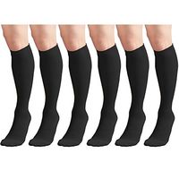 Surgical Stockings, 18 mmHg Compression for Men and Women, Knee High Length, Closed Toe Black X-Large (6 Pairs)