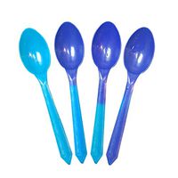 Color Changing Plastic Dessert Spoons - Changes From Blue to Purple When Cold - Colorful Plastic Spoons - Frozen Dessert Supplies - Made in USA! 25 Count