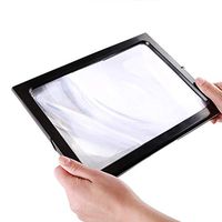 Jing Boutiques/Reading Magnifying Glass with Foldable Legs, 2 Bright LED Lights 3X Rectangular Magnifier Lens Easy to Carry