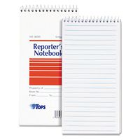 Tops 8030 Reporter Notebook, Gregg Rule, 4 x 8, White, 12 70-Sheet Pads/Pack