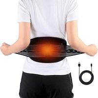 Dilwe Heated Waist Belt, Recharge Lower Back Heat Therapy Pad with 1.5M USB Cable for Pain Relief Keep Warm Waist 72-120cm