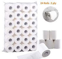 24 Rolls Toilet Paper Bulk Bathroom Tissue, 2 Ply Toilet Paper Highly Absorbent Fit Standard Toilet Paper Holder for The Washroom Restaurant