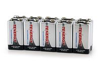 Combo: 10pcs Tenergy 9V 600mAh Li-ion Rechargeable Batteries