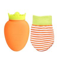 Carrot Water-Filled Warmer Bag for Heating Belly Warmer Explosion-Proof Silicone Hand Warmer-Yellow Carrot