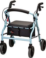 NOVA Zoom Rollator Walker with 20” Seat Height, Sky Blue