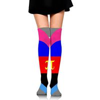 Knee High Socks Pansexual Feminine Polyamorous By Pride Flags Athletic Crew Tube Stockings With One Size