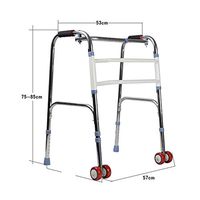 LBSX Lightweight Compact Folding Walker, with Trigger Release and 5 Inches Wheels for The Seniors Folding Lightweight Supports