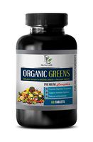 Cholesterol antioxidant Supplement - Greens Premium Organic Complex - Barley Grass Vitamin - 1 Bottle 60 Tablets