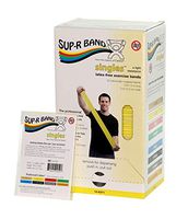 CanDo 10-6371 Sup-R Band, Latex-Free, 5' Singles, 30 Piece Dispenser, Yellow