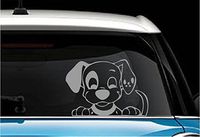 Dalmatian Dog  (Silver 8") Vinyl Decal Sticker for Car Automobile Window Wall Laptop Notebook Etc.... Any Smooth Surface Such As Windows Bumpers