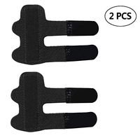 Adjustable Mallet Finger Splint, PeSandy 2 PCS Trigger Finger Splint Brace for Broken Finger Tendon Pain Relief, Comfortable & Breathable, Built-in Aluminium Support Trigger, Black