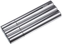 Personalized Visol Tres Stainless Steel Three Cigar Holder with Free Engraving