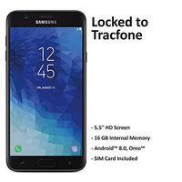 ($50 eGift Card Promotion) TracFone Carrier-Locked Samsung Galaxy J7 Crown 4G LTE Prepaid Smartphone - Black - 16GB - Sim Card Included - CDMA