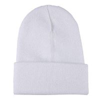 QIUUE Women Winter Warmer Stretch Knitted Cap Beanie Hats Hairball Beanies for Boys Girls Knitting Wool Thick Baggy Snow Hat