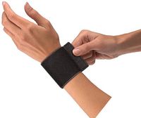 Mueller Wrist Support with Loop, Black, One Size Fits Most