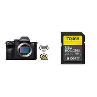 Sony α7R IV Full-Frame Mirrorless Interchangeable Lens Camera (ILCE7RM4/B) and Sony Tough High Performance 64GB SDXC UHS-II Class 10 U3 Flash Memory Card