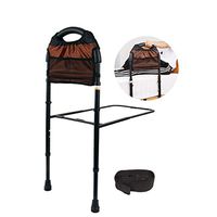 LYP-Medical Bed Safety Rail with Storage Pocket,Adjustable Bed Rail with Floor Supports,Assisting The Elderly,Pregnant Women in and Out of Bed